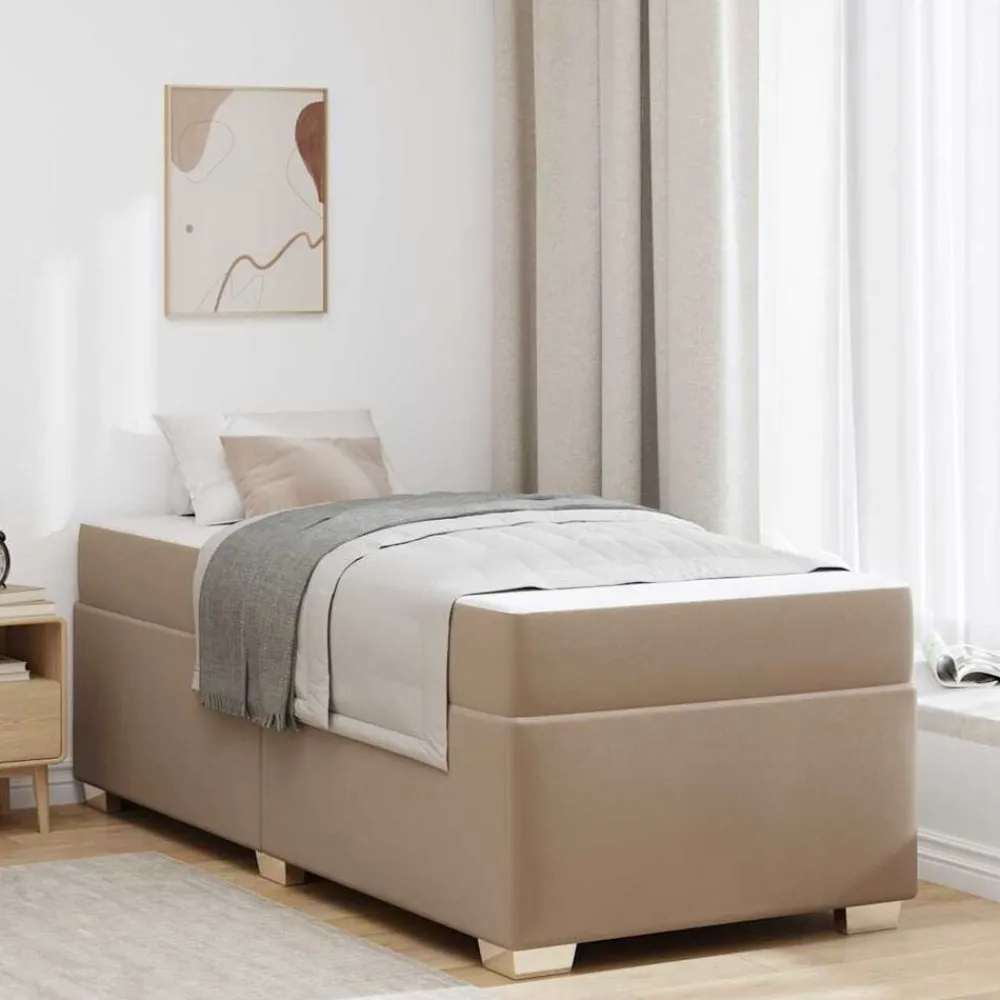 vidaXL Camas Y Accesorios-Estructura de cama con colchón 80 x 200 cm tela
