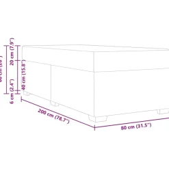 vidaXL Camas Y Accesorios-Estructura de cama con colchón 80 x 200 cm tela