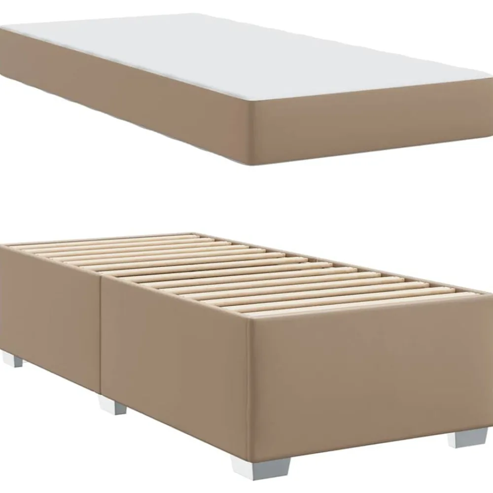 vidaXL Camas Y Accesorios-Estructura de cama con colchón 80 x 200 cm tela