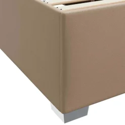 vidaXL Camas Y Accesorios-Estructura de cama con colchón 80 x 200 cm tela