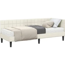vidaXL Conjuntos De Muebles-Estructura de Cama Esquina con Colchón 2 pcs Terciopelo