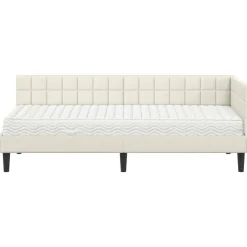 vidaXL Conjuntos De Muebles-Estructura de Cama Esquina con Colchón 2 pcs Terciopelo