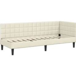 vidaXL Conjuntos De Muebles-Estructura de Cama Esquina con Colchón 2 pcs Terciopelo