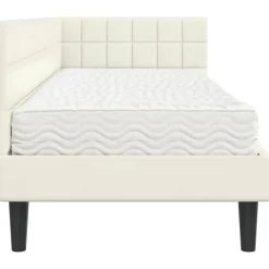 vidaXL Conjuntos De Muebles-Estructura de Cama Esquina con Colchón 2 pcs Terciopelo