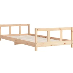 Niños vidaXL Mobiliario Para Bebés Y Niños Pequeños-Estructura de cama para niños madera maciza de pino 90x200 cm