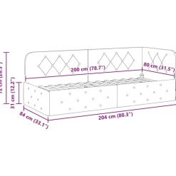 vidaXL Camas Y Accesorios-Estructura de cama en esquina 80 x 200 cm
