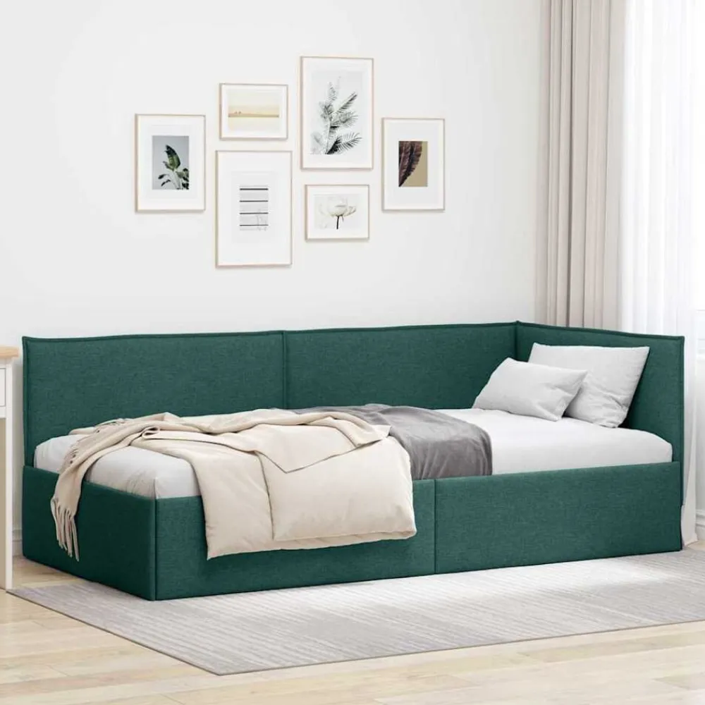 vidaXL Camas Y Accesorios-Estructura de cama en esquina 80 x 200 cm tela