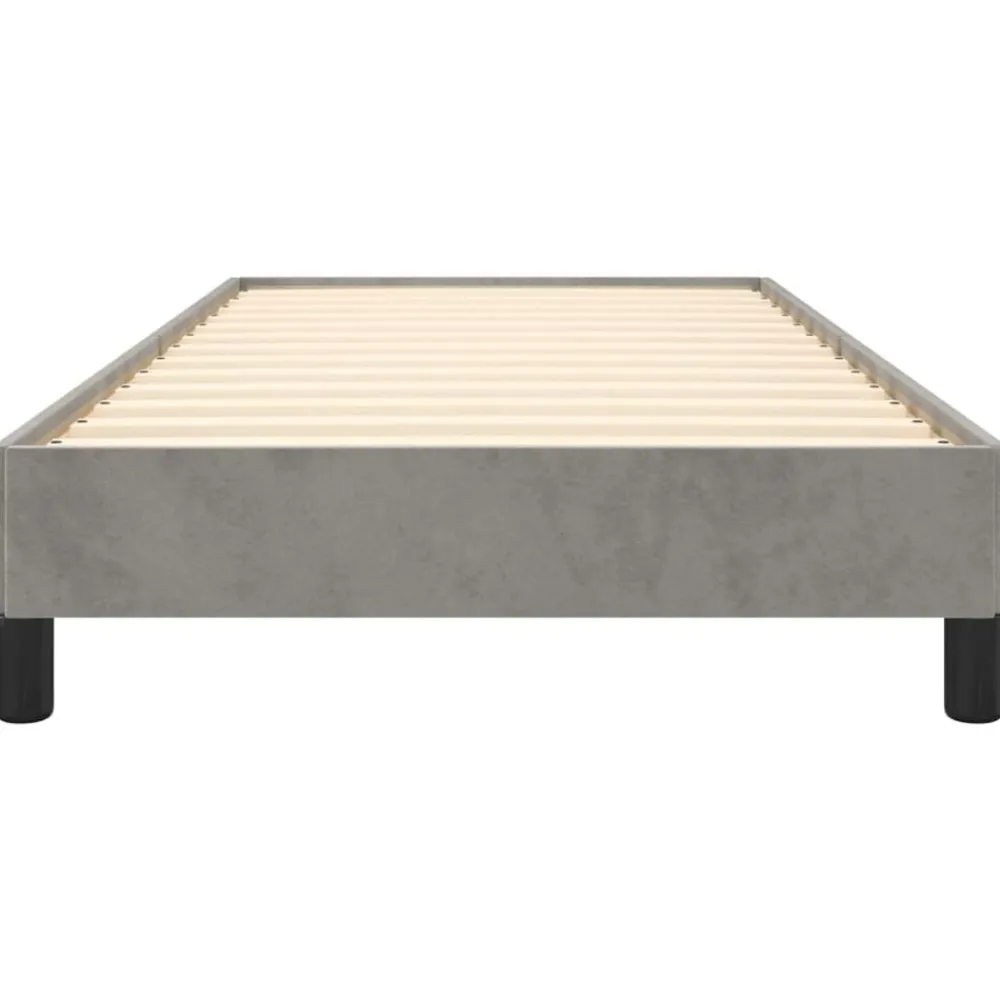 vidaXL Estructura de cama sin colchón terciopelo 80x200 cm Gris claro Online