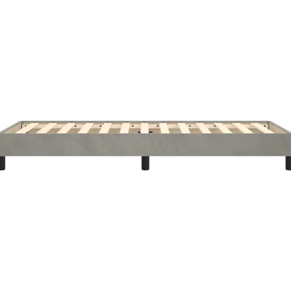 vidaXL Estructura de cama sin colchón terciopelo 80x200 cm Gris claro Online