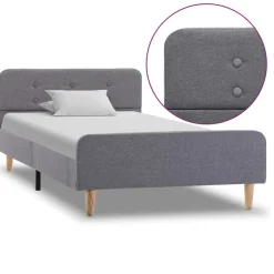 vidaXL Camas Y Accesorios-Estructura de cama sin colchón tela 90x200 cm