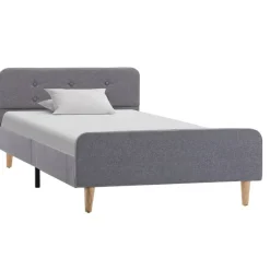vidaXL Camas Y Accesorios-Estructura de cama sin colchón tela 90x200 cm