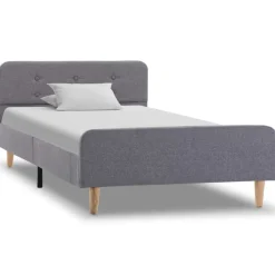 vidaXL Camas Y Accesorios-Estructura de cama sin colchón tela 90x200 cm