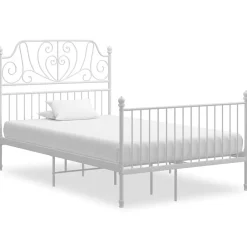 vidaXL Camas Y Accesorios-Estructura de cama sin colchón metal 120x200 cm