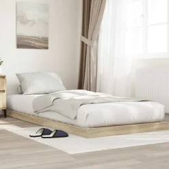vidaXL Camas Y Accesorios-Estructura de Cama de Suelo Sonoma 75 x 190 cm