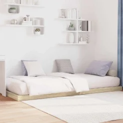 vidaXL Camas Y Accesorios-Estructura de Cama de Suelo Sonoma 75 x 190 cm