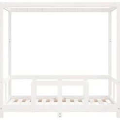 Niños vidaXL Mobiliario Para Bebés Y Niños Pequeños-Estructura de cama para niños madera de pino 70x140 cm