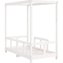 Niños vidaXL Mobiliario Para Bebés Y Niños Pequeños-Estructura de cama para niños madera de pino 70x140 cm