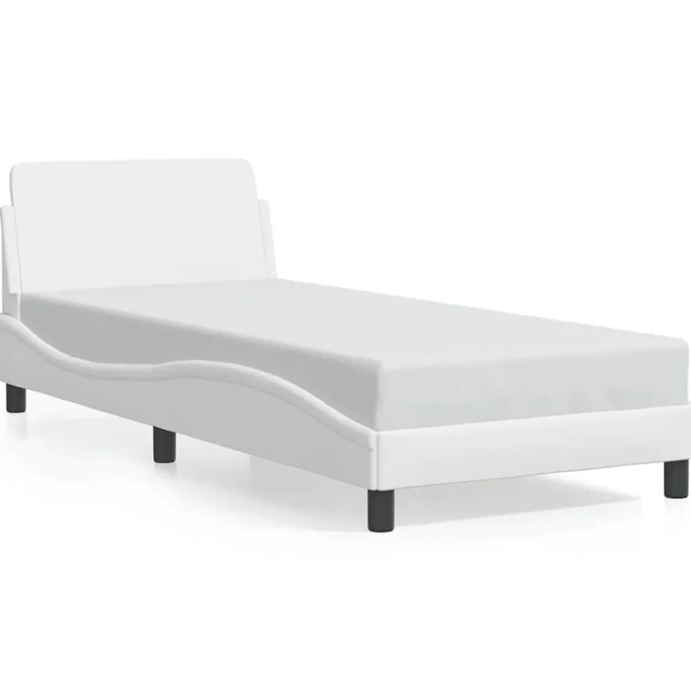 vidaXL Estructura de cama Dover cuero sintético 80x200 cm Blanco