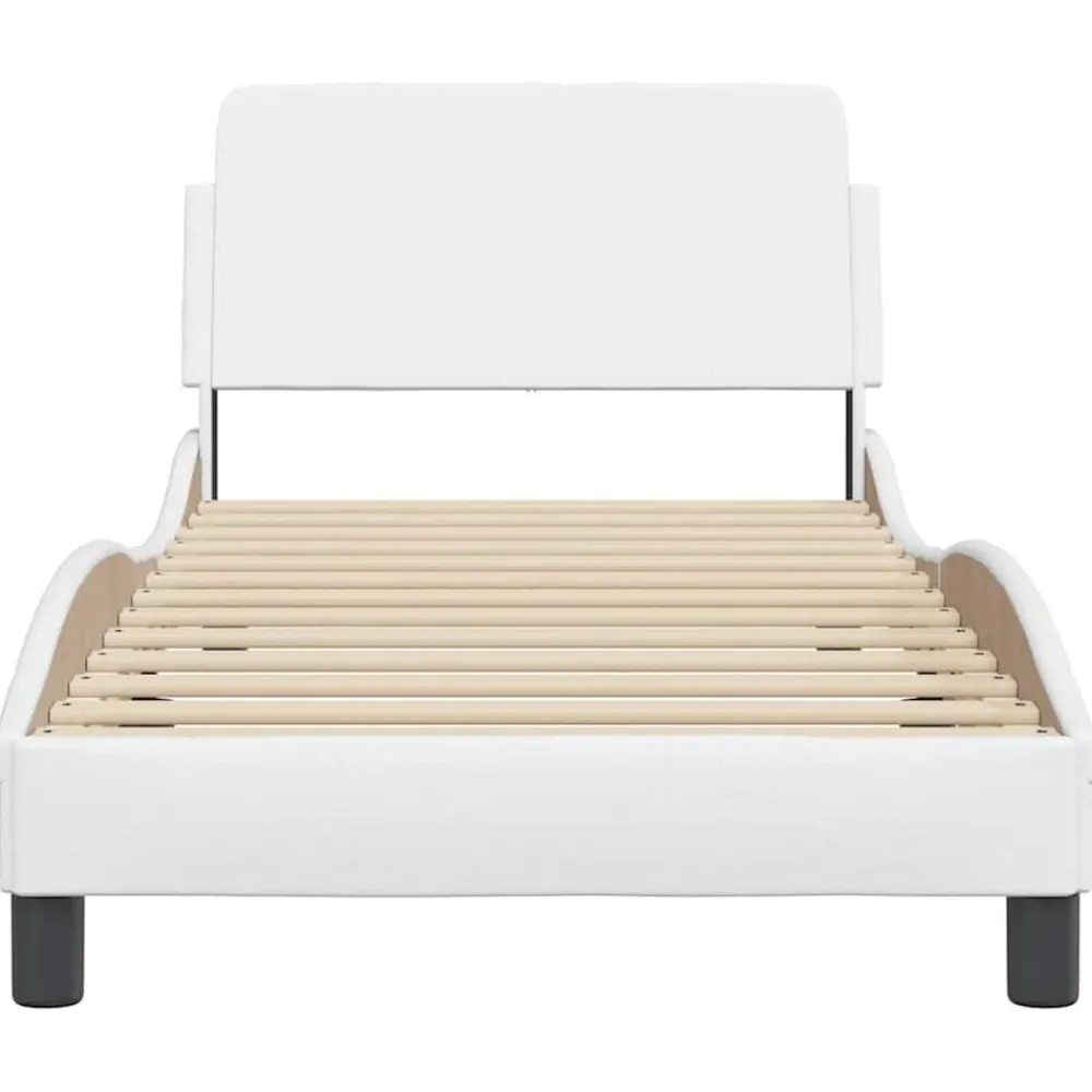 vidaXL Estructura de cama Dover cuero sintético 80x200 cm Blanco