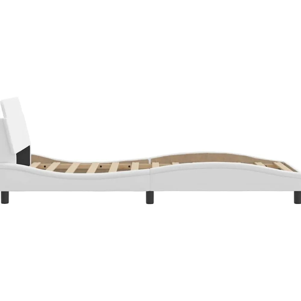 vidaXL Estructura de cama Dover cuero sintético 80x200 cm Blanco