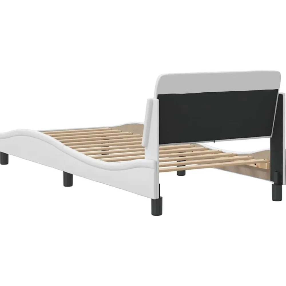 vidaXL Estructura de cama Dover cuero sintético 80x200 cm Blanco
