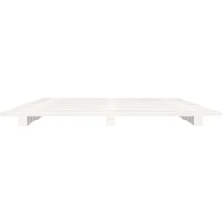 vidaXL Estructura de cama madera maciza de pino 90x200 cm Blanco