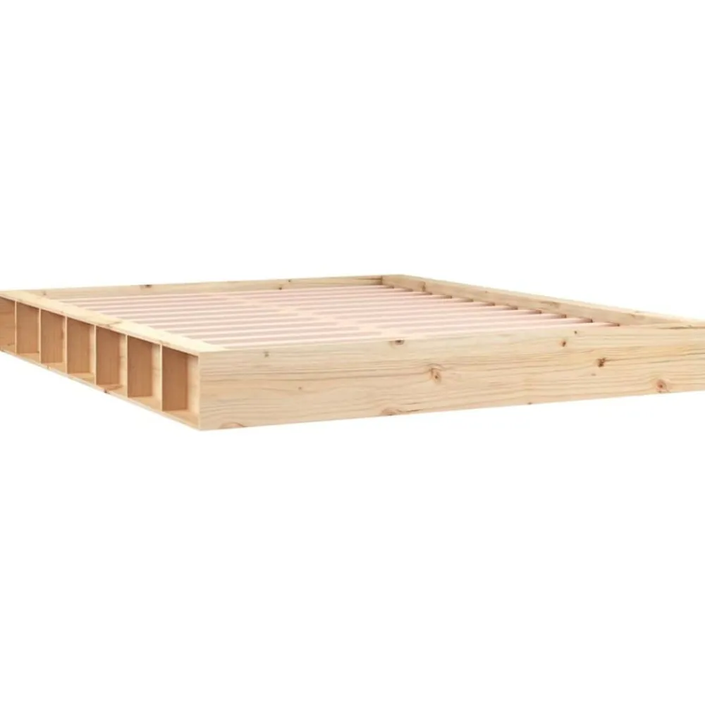 vidaXL Camas Y Accesorios-Estructura de cama de madera maciza 200x200 cm