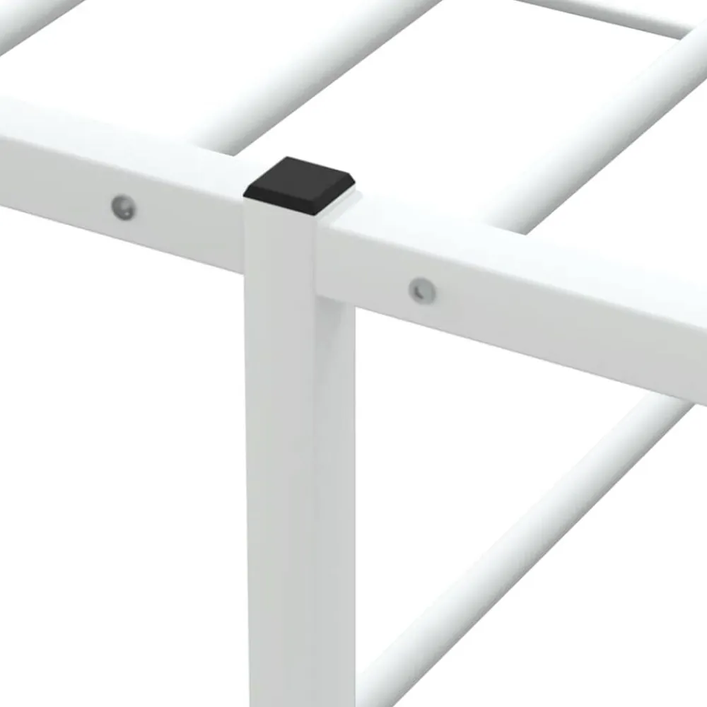 vidaXL Estructura de cama sin colchón de metal 90x200 cm Blanco