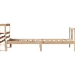 vidaXL Estructura de cama con cabecero madera maciza pino 75x190 cm Natural Hot