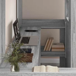 vidaXL Camas Y Accesorios-Estructura de litera con escritorio 75 x 190 cm