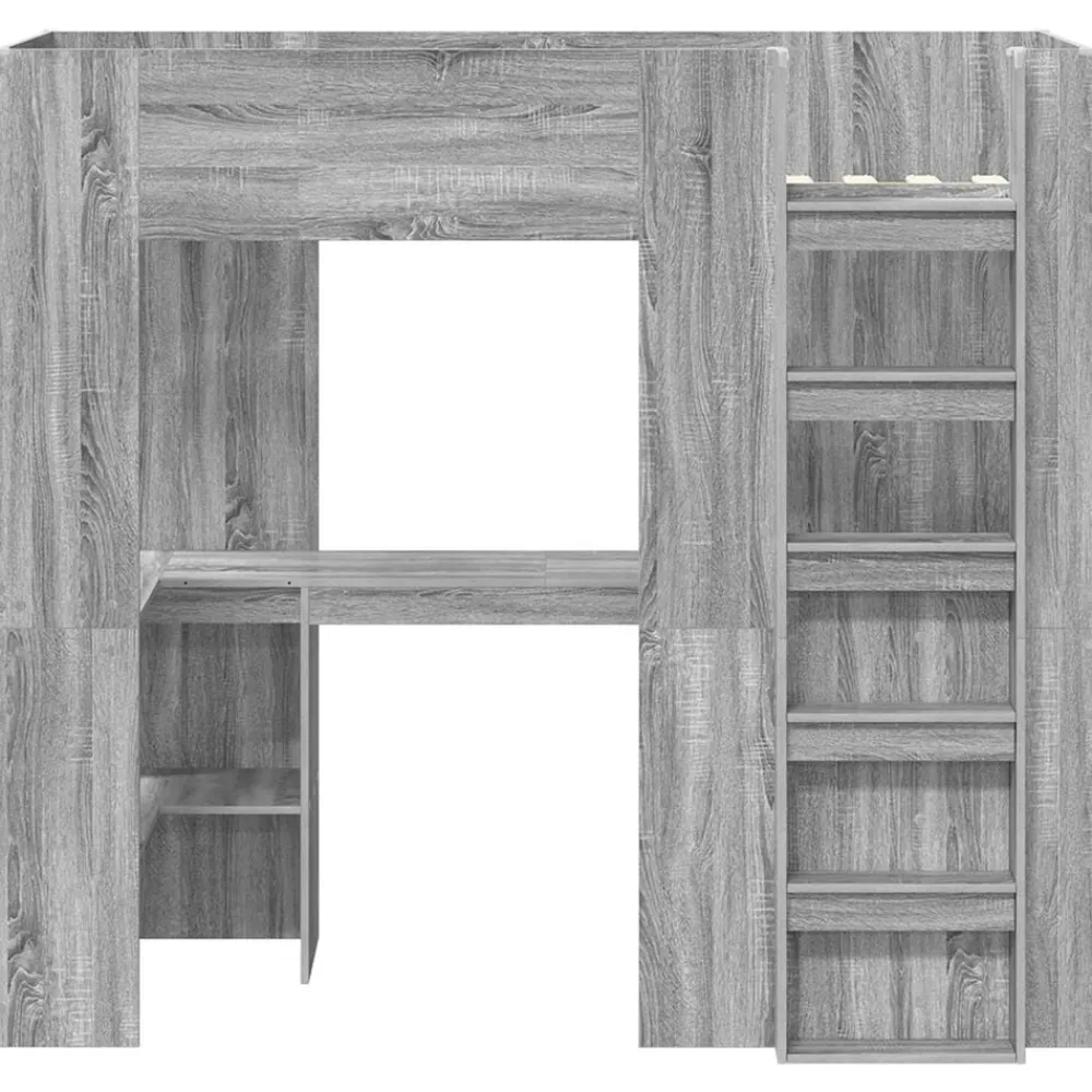 vidaXL Camas Y Accesorios-Estructura de litera con escritorio 75 x 190 cm