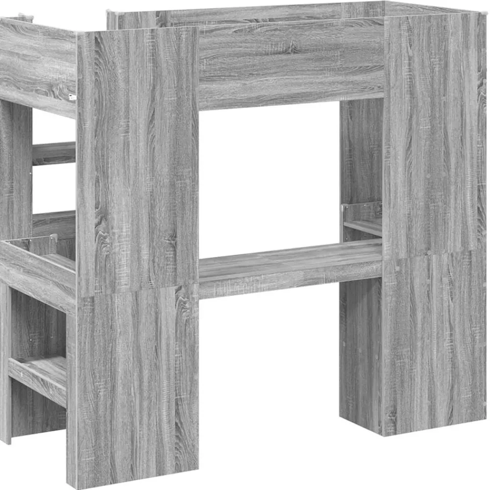 vidaXL Camas Y Accesorios-Estructura de litera con escritorio 75 x 190 cm