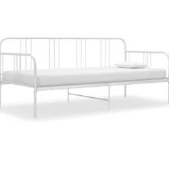 vidaXL Estructura de sofá cama sin colchón metal 90x200 cm Blanco Hot