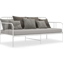 vidaXL Estructura de sofá cama sin colchón metal 90x200 cm Blanco Hot