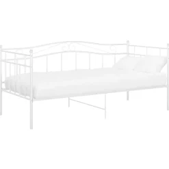 vidaXL Estructura de sofá cama sin colchón metal 90x200 cm Blanco