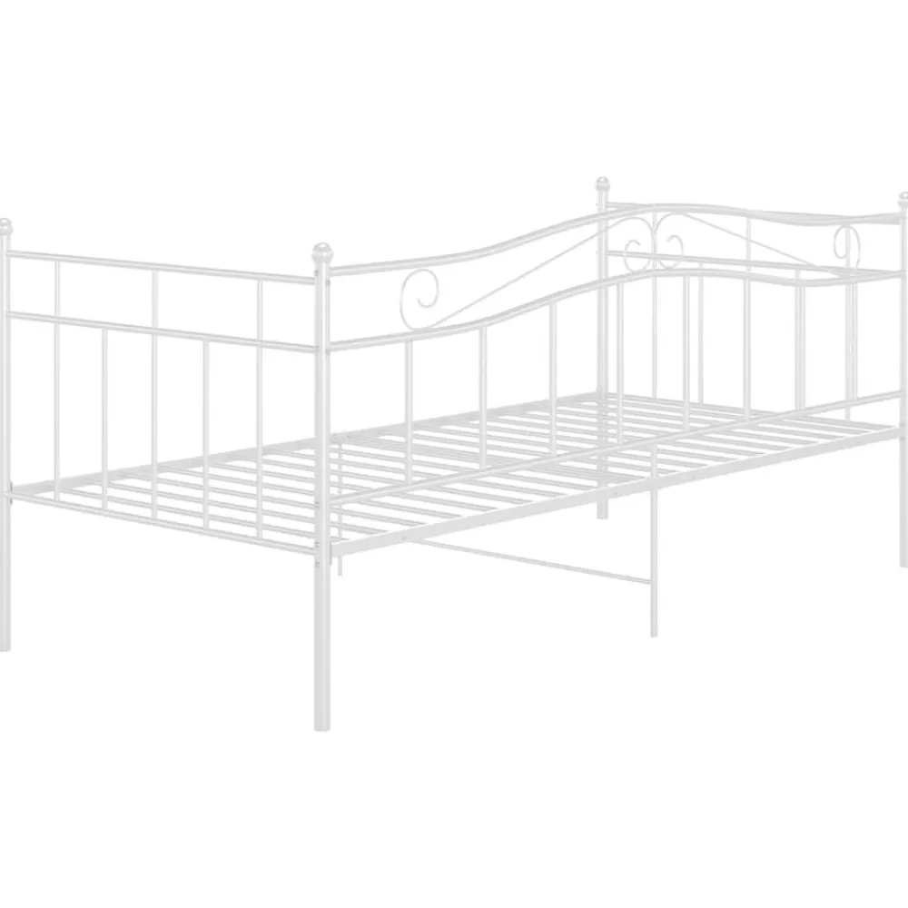 vidaXL Estructura de sofá cama sin colchón metal 90x200 cm Blanco