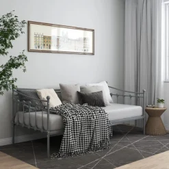 vidaXL Estructura de sofá cama sin colchón metal 90x200 cm Gris Online