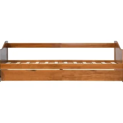vidaXL Estructura sofá cama extraíble sin colchón marrón miel 90x200cm Marrón miel New