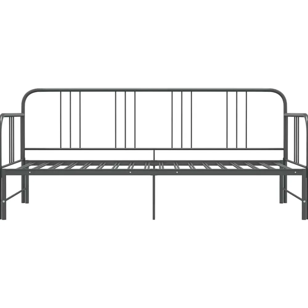 vidaXL Camas Y Accesorios-Estructura sofá cama extraíble sin colchón metal 90x200 cm