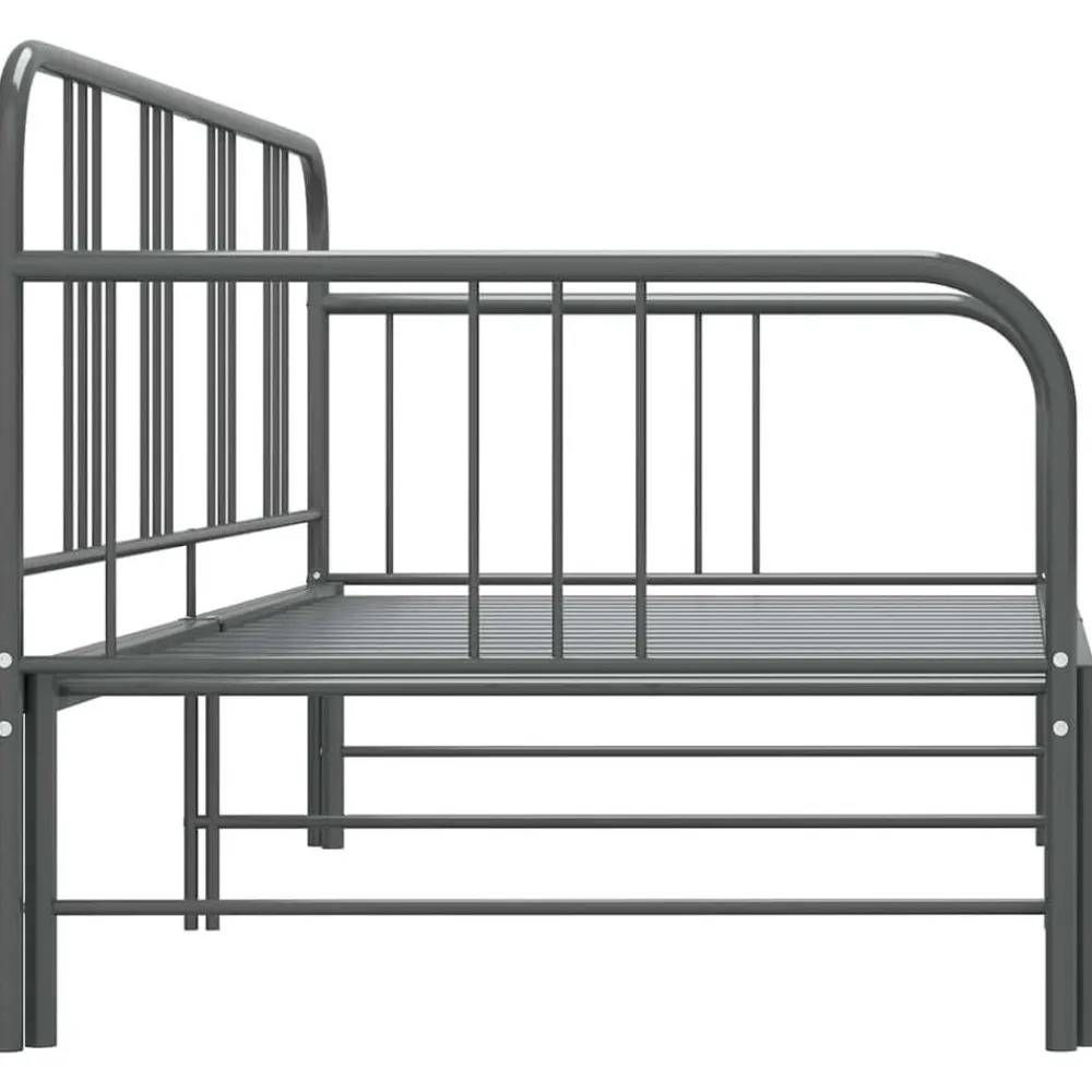 vidaXL Camas Y Accesorios-Estructura sofá cama extraíble sin colchón metal 90x200 cm