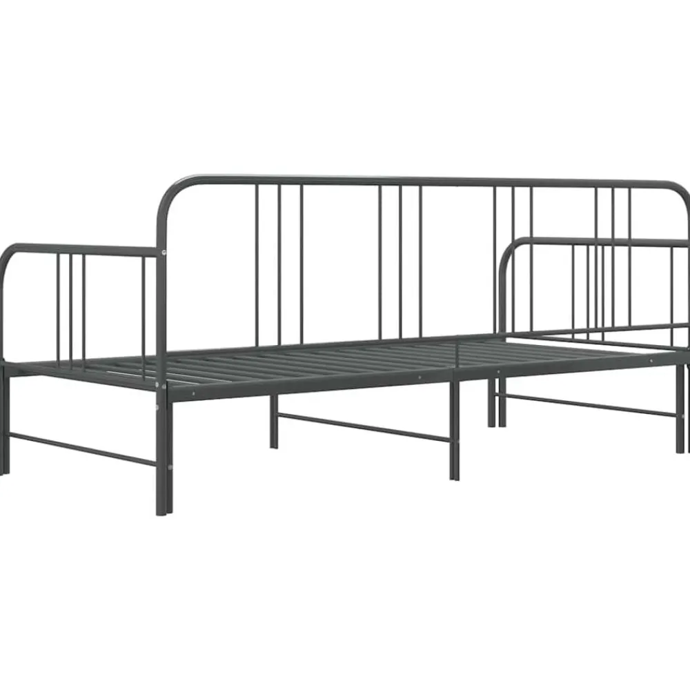 vidaXL Camas Y Accesorios-Estructura sofá cama extraíble sin colchón metal 90x200 cm