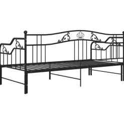 vidaXL Estructura sofá cama extraíble sin colchón metal 90x200cm Negro Sale