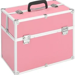 vidaXL Maletas Y Bolsos De Viaje-Estuche de maquillaje aluminio 38x23x34 cm