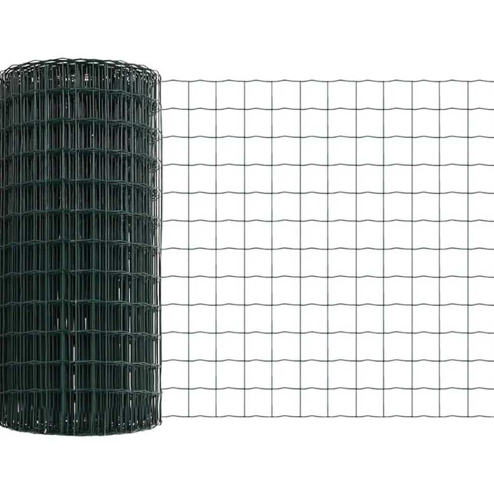 vidaXL Vallas De Jardín-Euro Valla 0,4 x 10 m Hierro recubierto de PVC