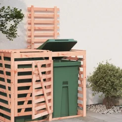 vidaXL Extensión para cobertizo de cubo de basura madera abeto Douglas Douglas natural Best