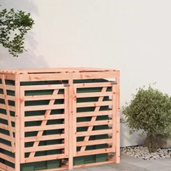 vidaXL Extensión para cobertizo de cubo de basura madera abeto Douglas Douglas natural Best