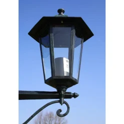 vidaXL Iluminación-Farola de jardín 2 brazos 215 cm verde oscuro/negro aluminio