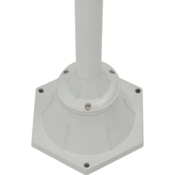 vidaXL Iluminación-Farola de jardín con 2 luces aluminio blanca E27 220 cm