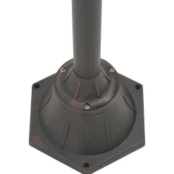 vidaXL Iluminación-Farola de jardín con 2 luces aluminio color E27 220 cm