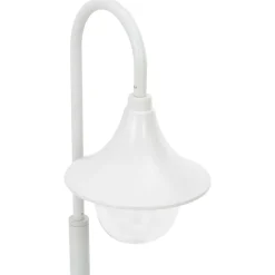 vidaXL Farola de jardín de aluminio blanca E27 120 cm Blanco Discount